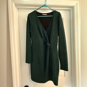 Elegant Green Knotted Dress